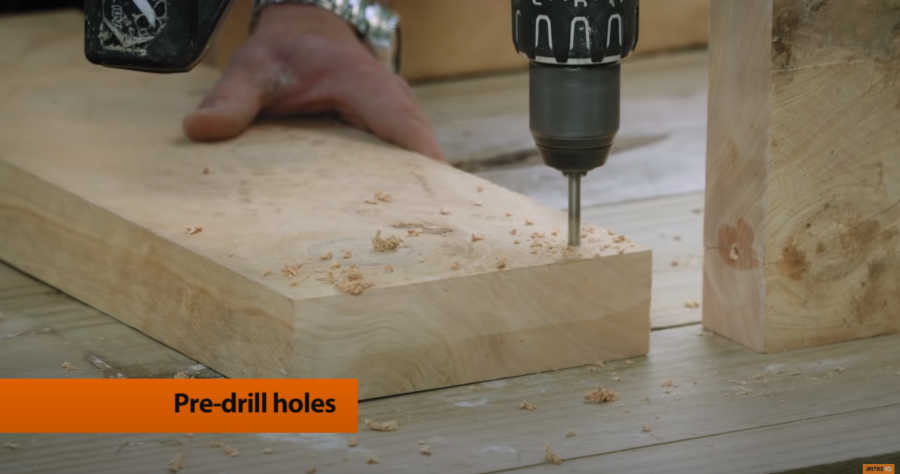 How to build a planter box - pre drill holes